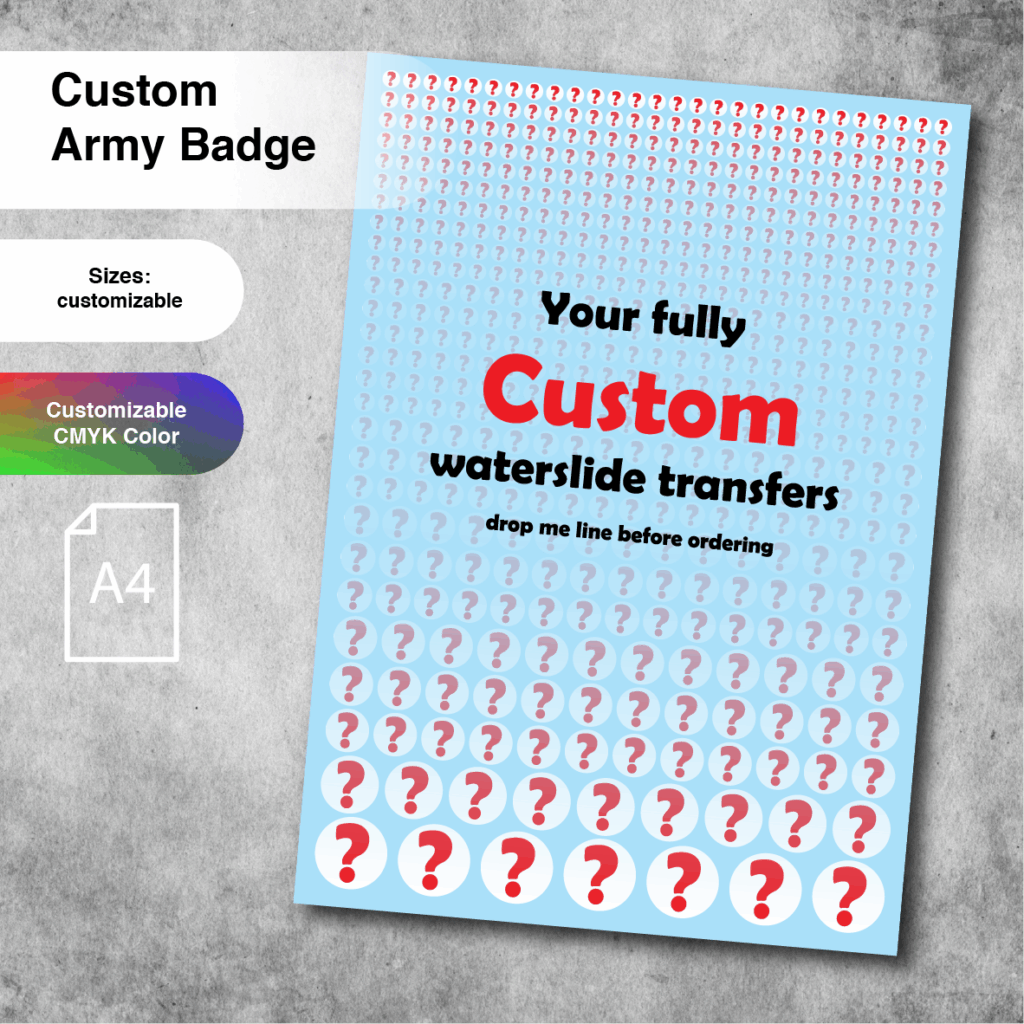 Custom A4 transfers sheet