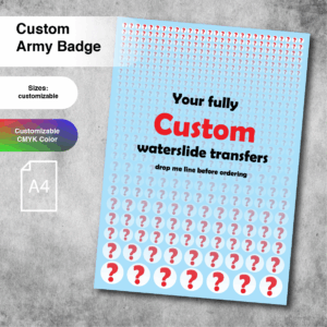EXTRA COPY - Custom A4 transfers sheet