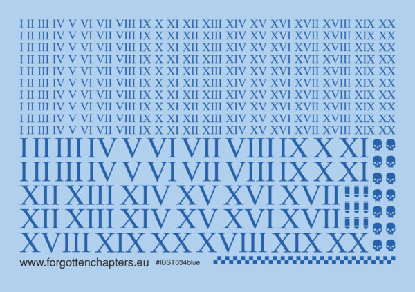 Roman Numerals - Blue - Image 2