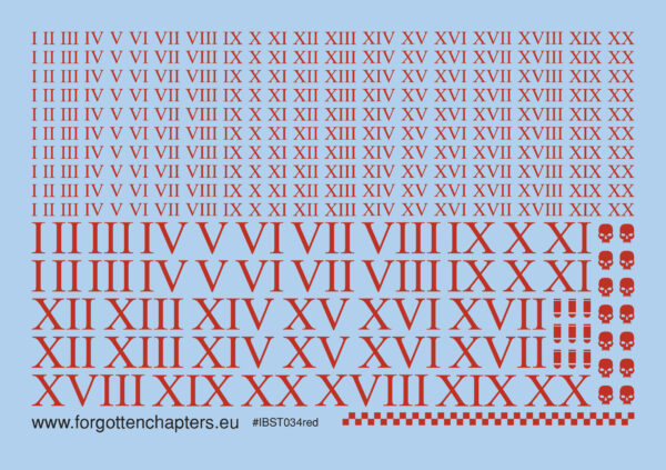 Roman Numerals - Red - Image 3