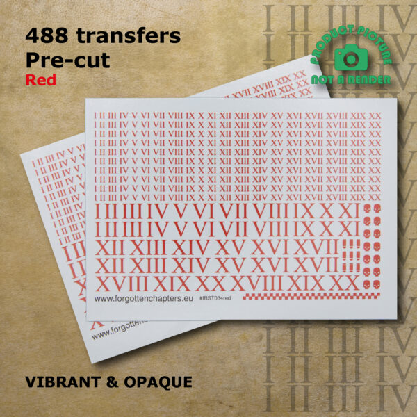 Roman Numerals - Red