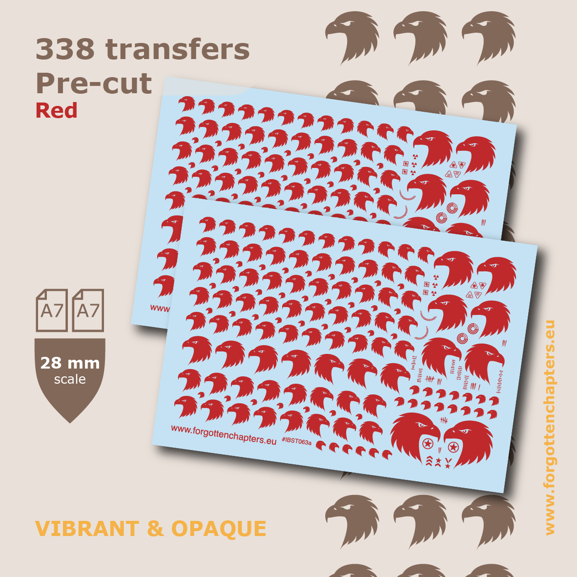 Eagle Heads - Red