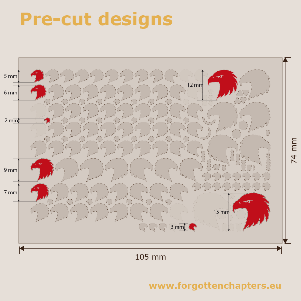 Eagle Heads - Red - Image 3