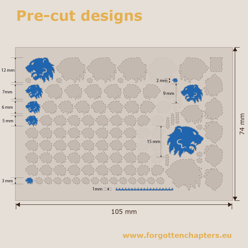 Lion Heads - Blue - Image 3