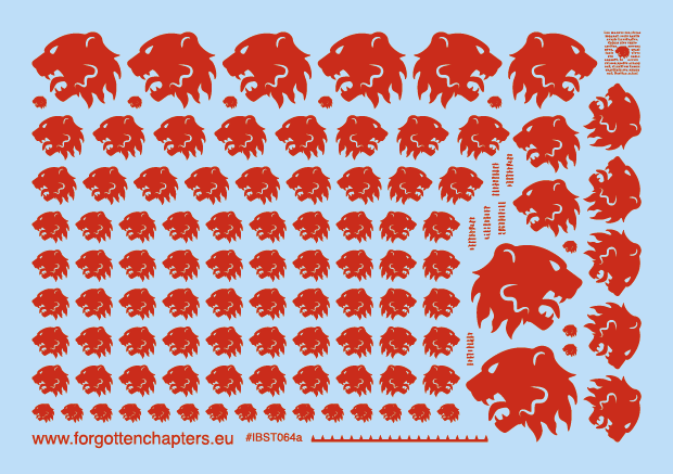 Lion Heads - Red - Image 2