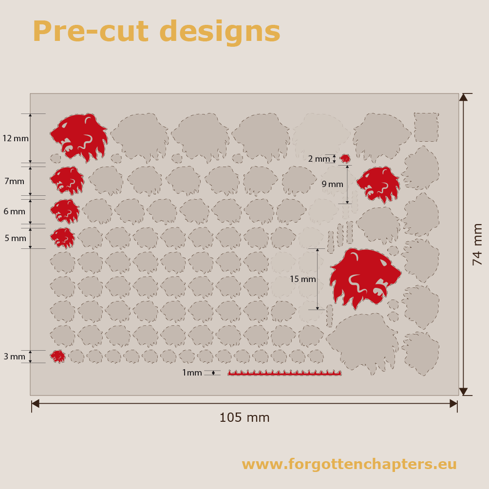 Lion Heads - Red - Image 3